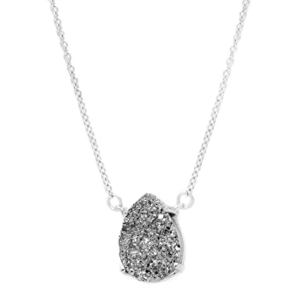 Laura Janelle Grey Druzy Necklace & Earring Set - Picture 2 of 3